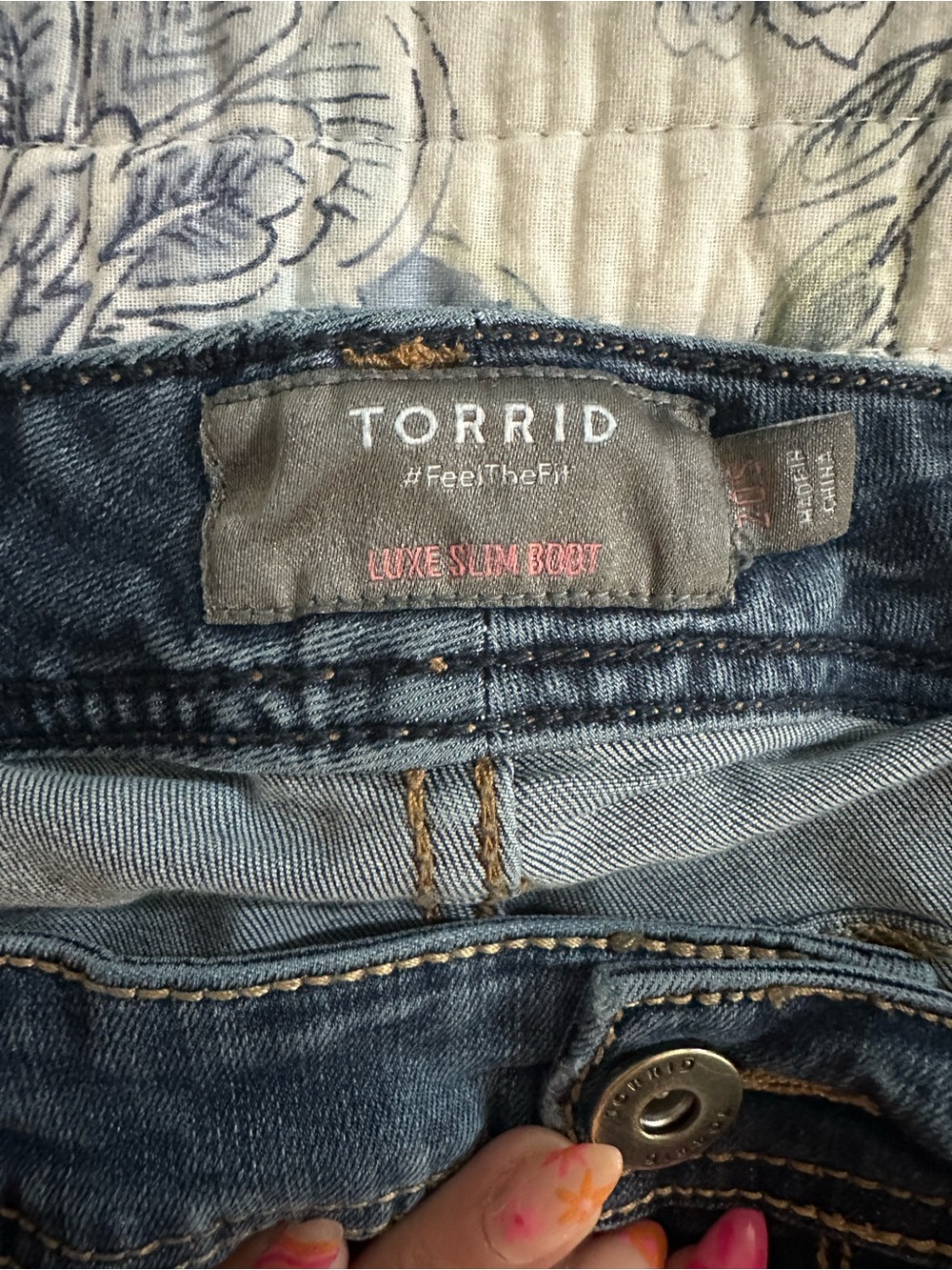 Torrid Dark Blue Denim Luxe Slim Boot Jeans